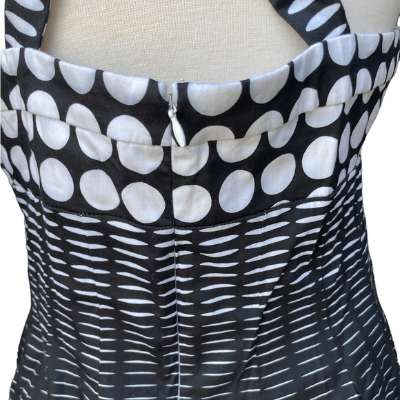 Marvin Richards Halter Cross Back Dress Polka Dot Black & White Size 14 - Picture 6 of 10